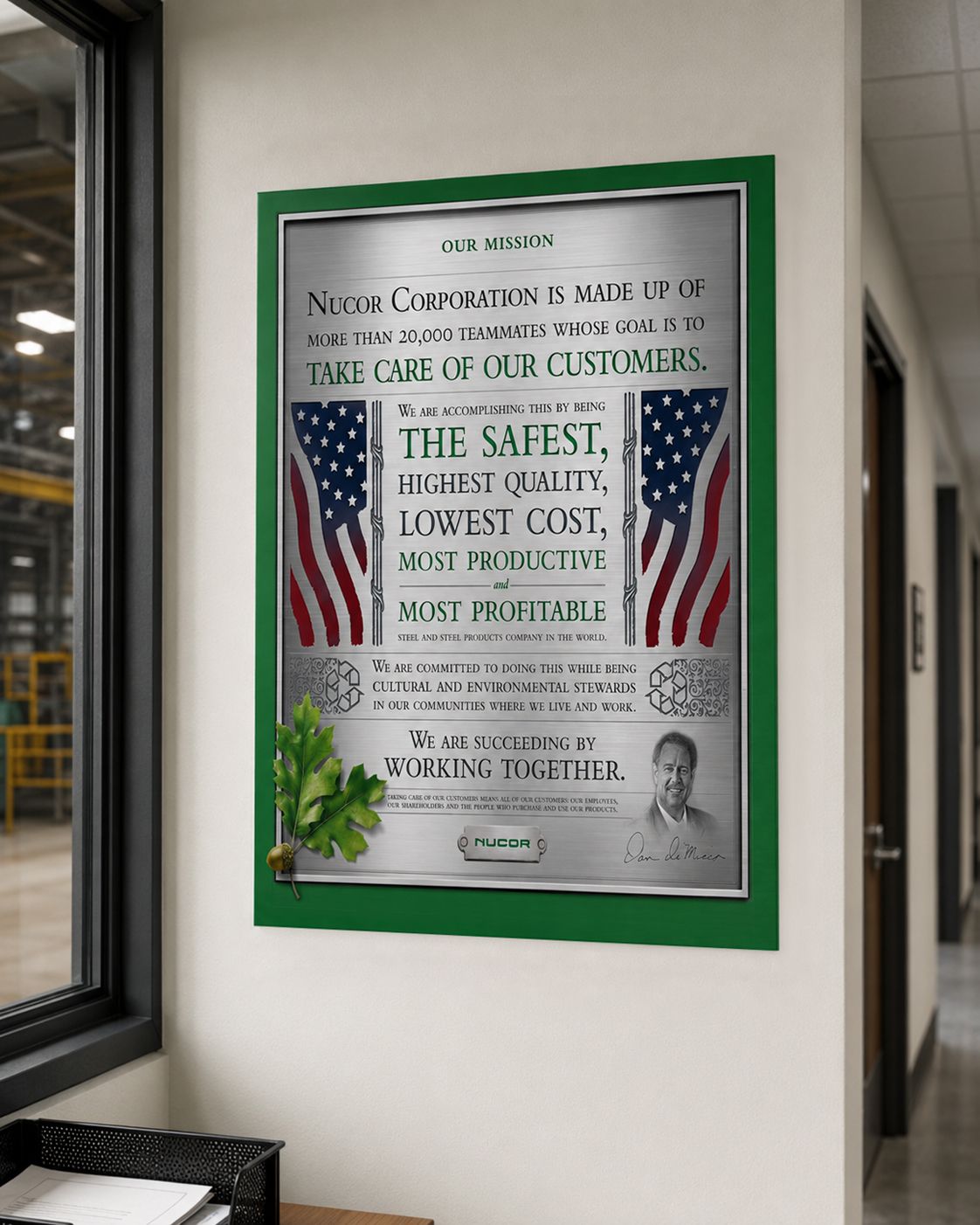 PVC safety mission statement poster